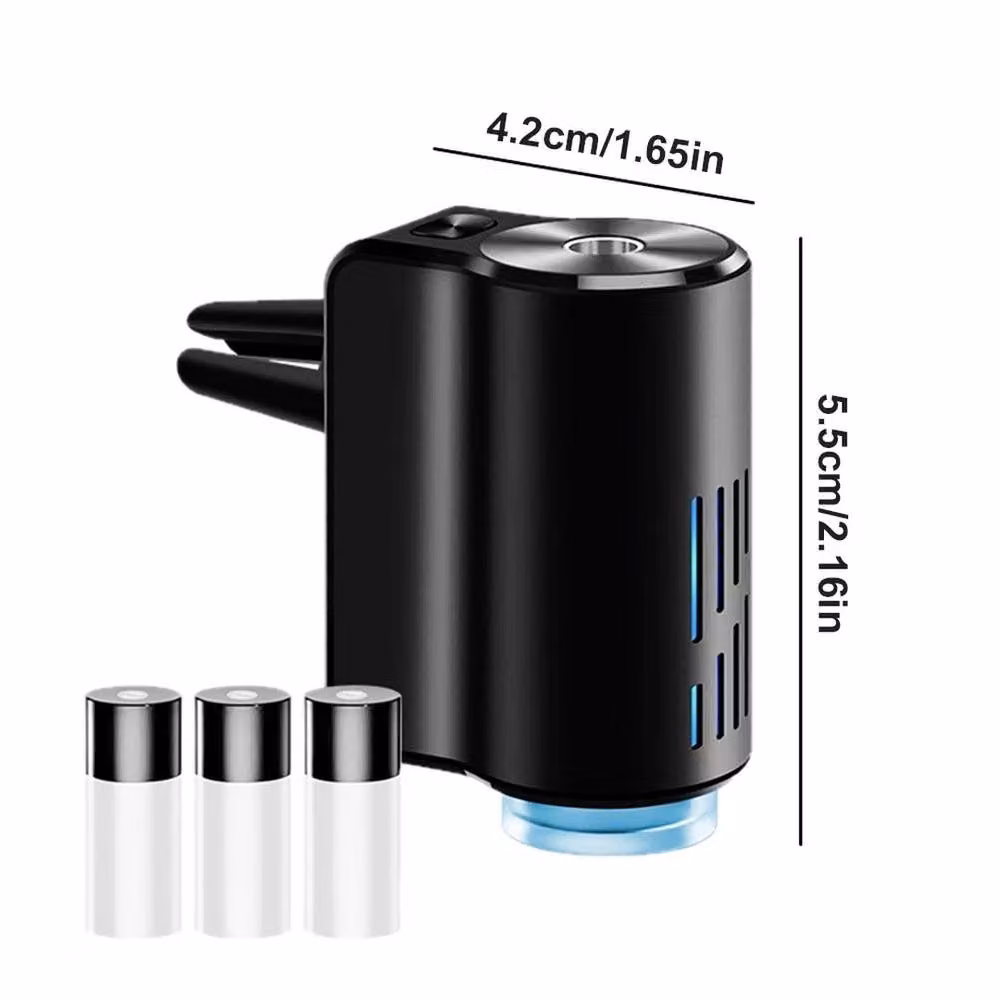 NESTLUNE Smart Car Air Freshener Rechargeable Aroma Diffuser, Black, W: 100 cm, H: 15 cm, D: 5.5 cm – 2