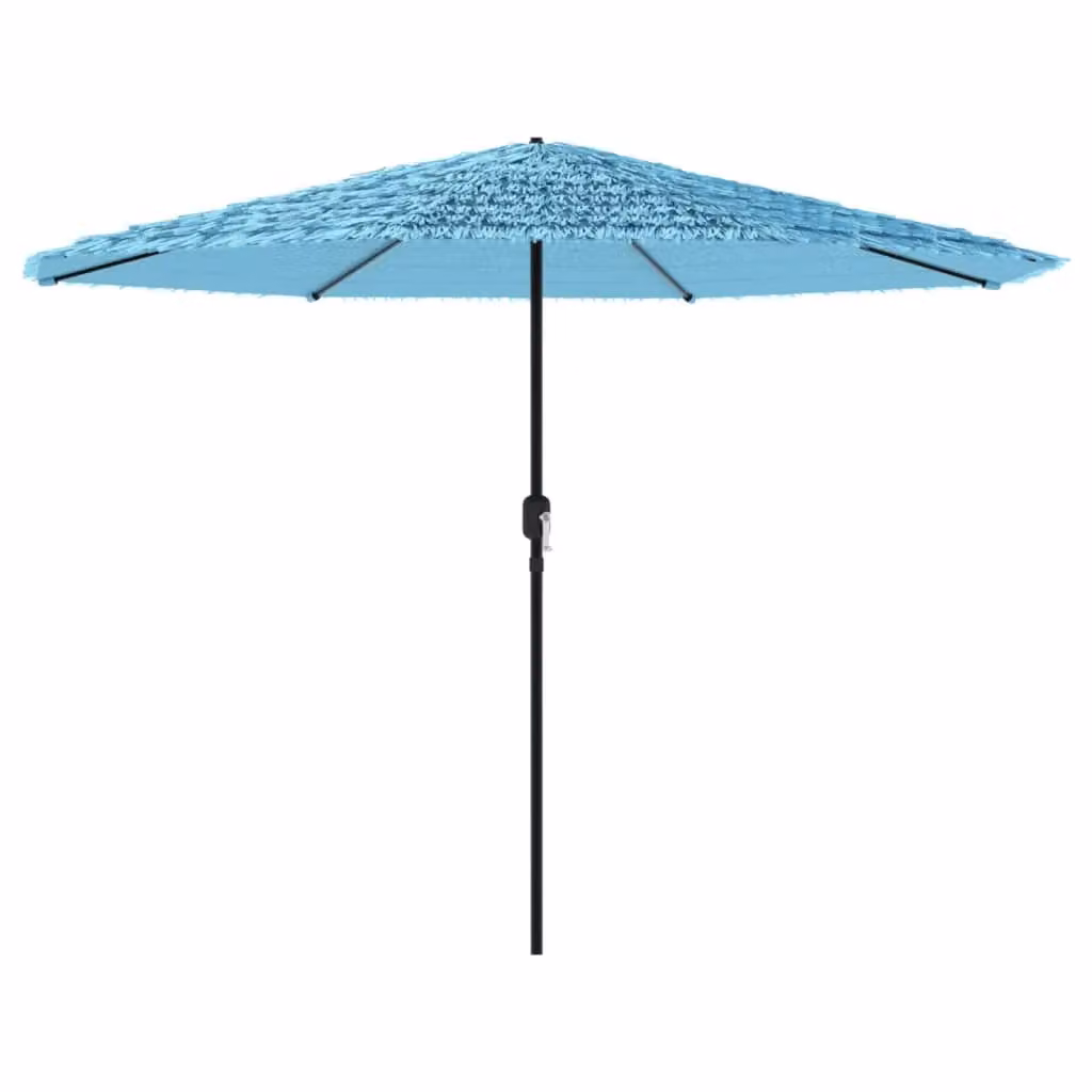 Berkfield Home Garden Parasol with Steel Pole, Blue, W/D/H: 388 x 388 x 248 cm – 2