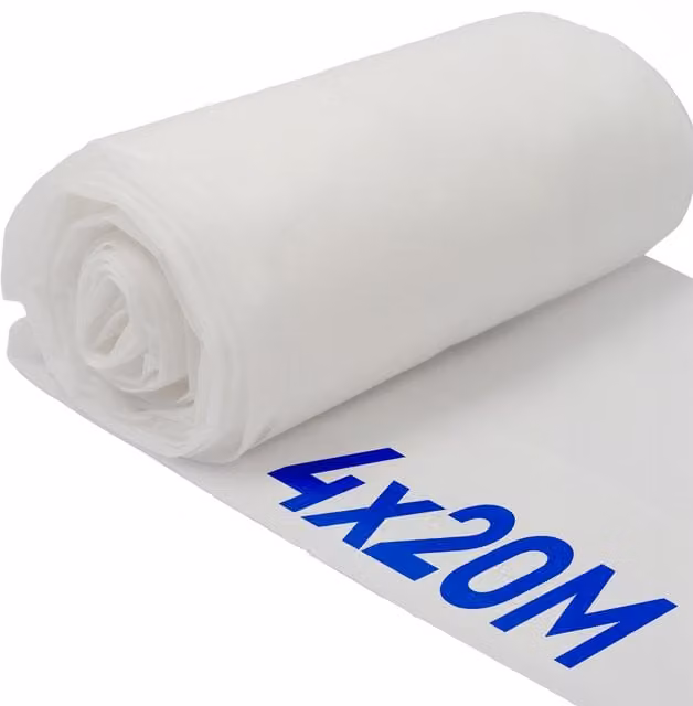 Harbour Housewares 30gsm Plant Fleece Frost Protection in White, 4 Rolls (4m x 20m Coverage)