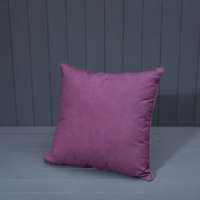 KDMD Purple Handmade Square Cotton Plain Cushion with Filling