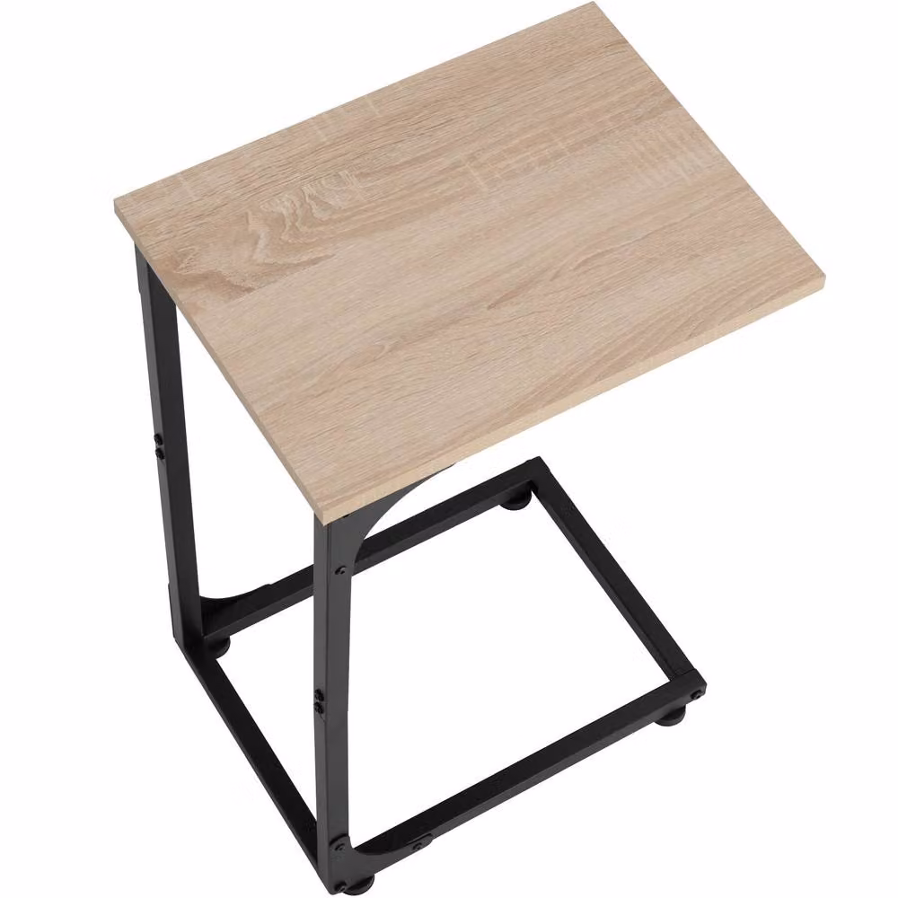 tectake Erie Industrial Style Bedside Table in Light Oak, W/D/H: 40 x 30 x 63 cm – 2