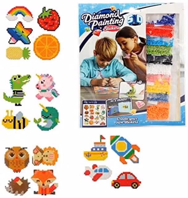 UMKYTOYS Multicolour Diamond Painting DIY Arts and Crafts Kit for Kids