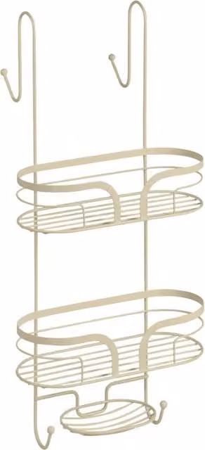 Showerdrape Dante 2-Tier Over Door Shower Caddy in Beige