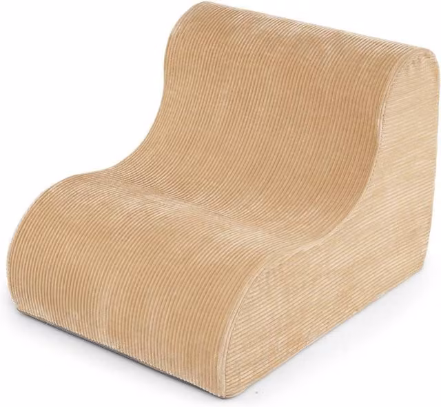 Costway Bean Bag Chair for Adults in Beige with Removable Fabric Cover