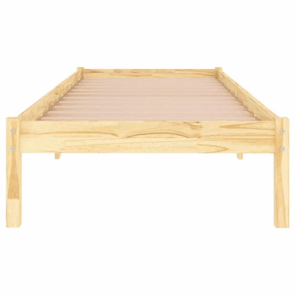 Berkfield Home Solid Wood Pine Bed Frame in Brown, W/D/H: 90 x 200 cm