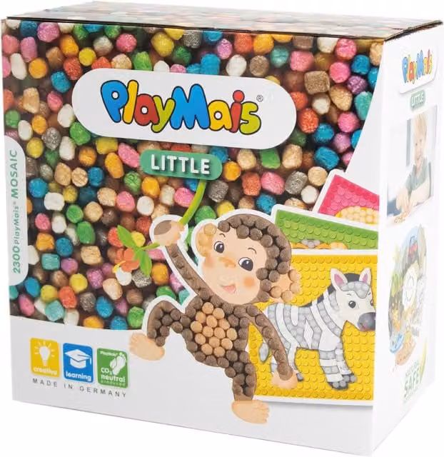 PlayMais Little Zoo Mosaic Creative Maize Craft Set in Multicolour and White