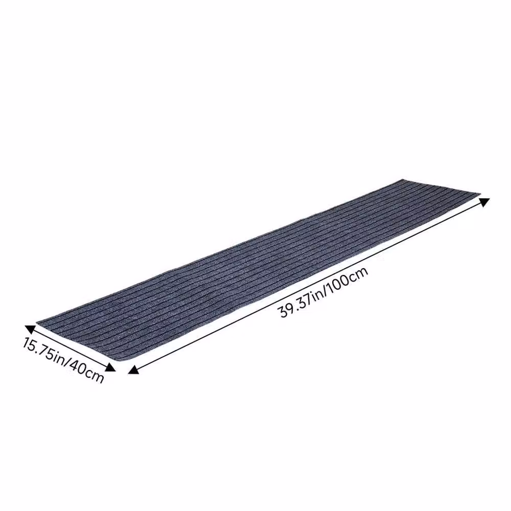 FORGEVIO Self-Adhesive Modern Home Office Floor Mat in Black and Grey, W: 40 cm, L: 100 cm – 2
