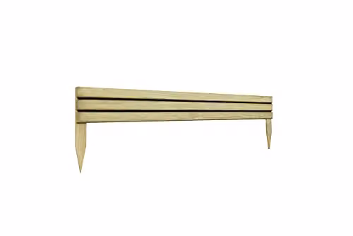 Forest Garden Slatted Wood Edging, Pack of 3, 1.2m – 2