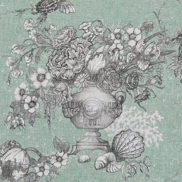 HOUSE Llewelyn-Bowen Vacannes Fabric in Mistleaf Multicolour