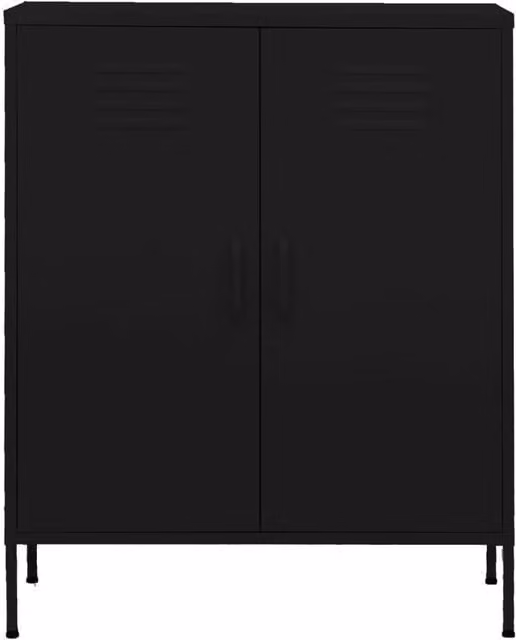 Berkfield Home Industrial Metal Storage Cabinet in Black, W/D/H: 80 x 35 x 101.5 cm – 1