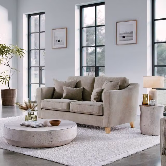 The Great Sofa Company Jackson 2 Seater Chenille Sofa in Stone – 1