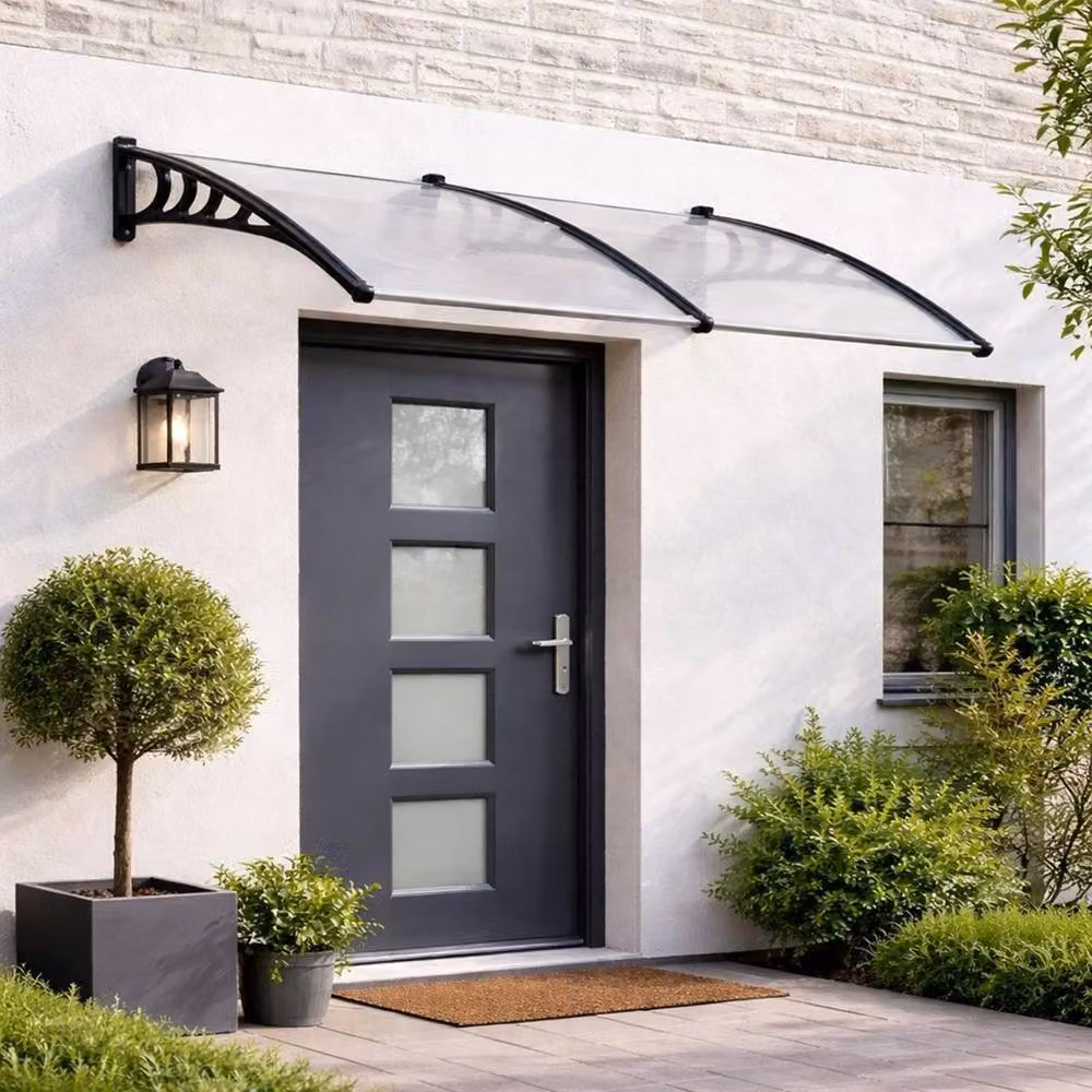 Havendro Transparent Polycarbonate Door Canopy Rain Shelter W: 80 cm, H: 240 cm – 2