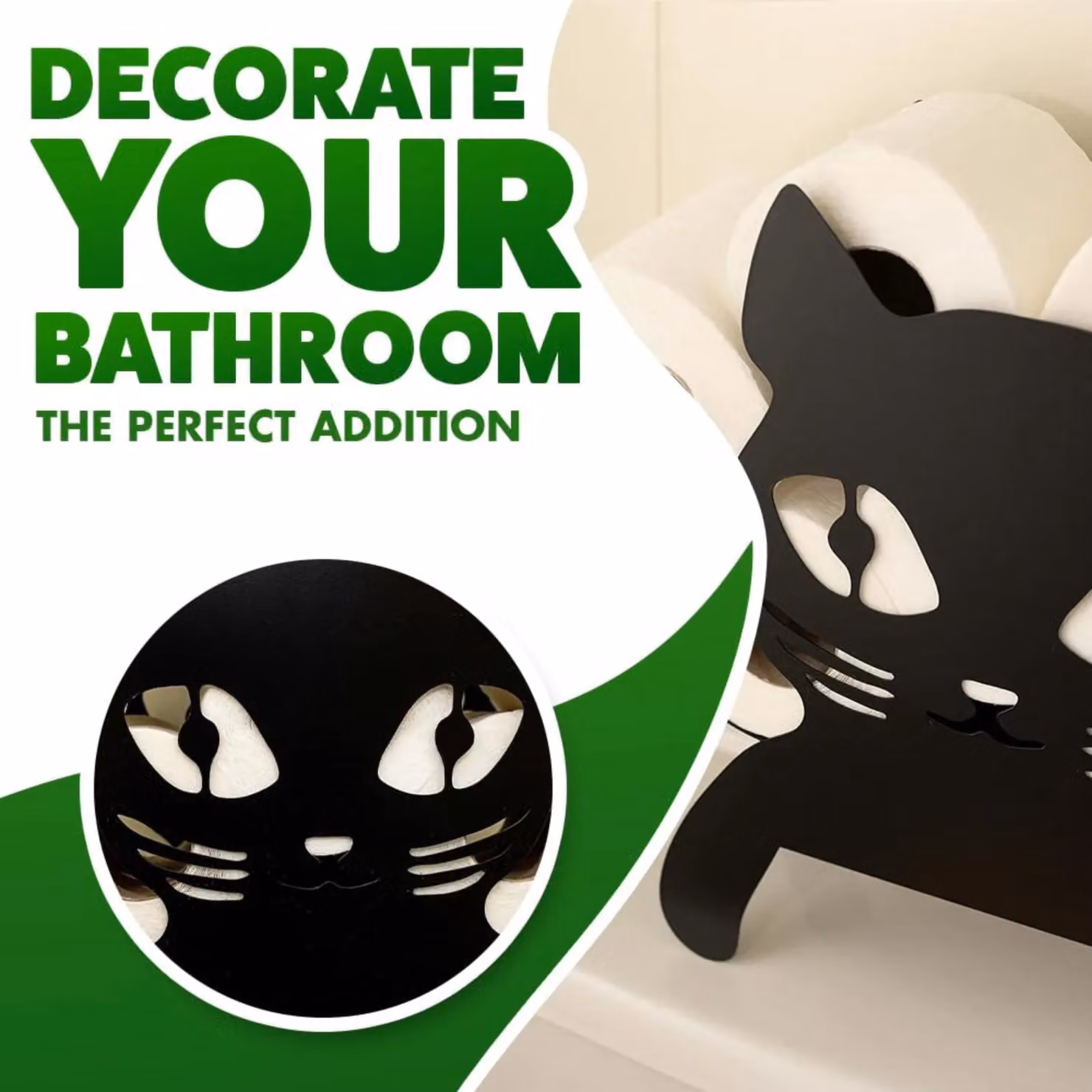 Marco Paul Black Metal Freestanding Toilet Roll Holder – 4