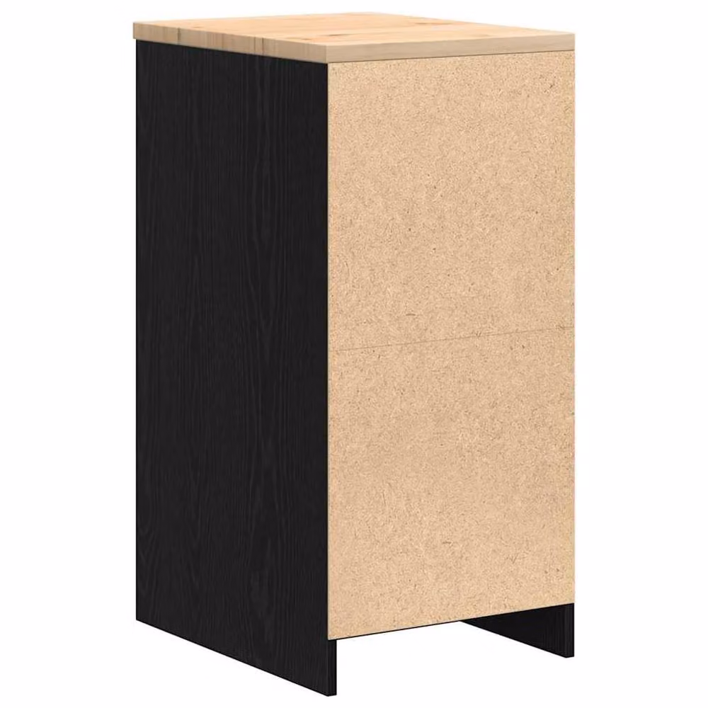 Berkfield Home Black Garage Storage Cabinet in Solid Pine Wood, W/D/H: 40 x 51 x 85 cm – 5