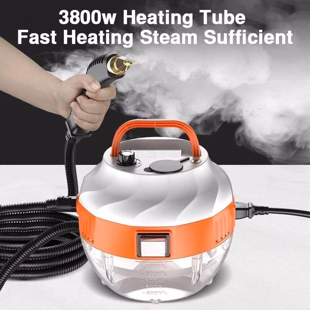 FLAVORA Handheld Steam Cleaner 3800W with 6 Adjustment Settings in Orange – 4