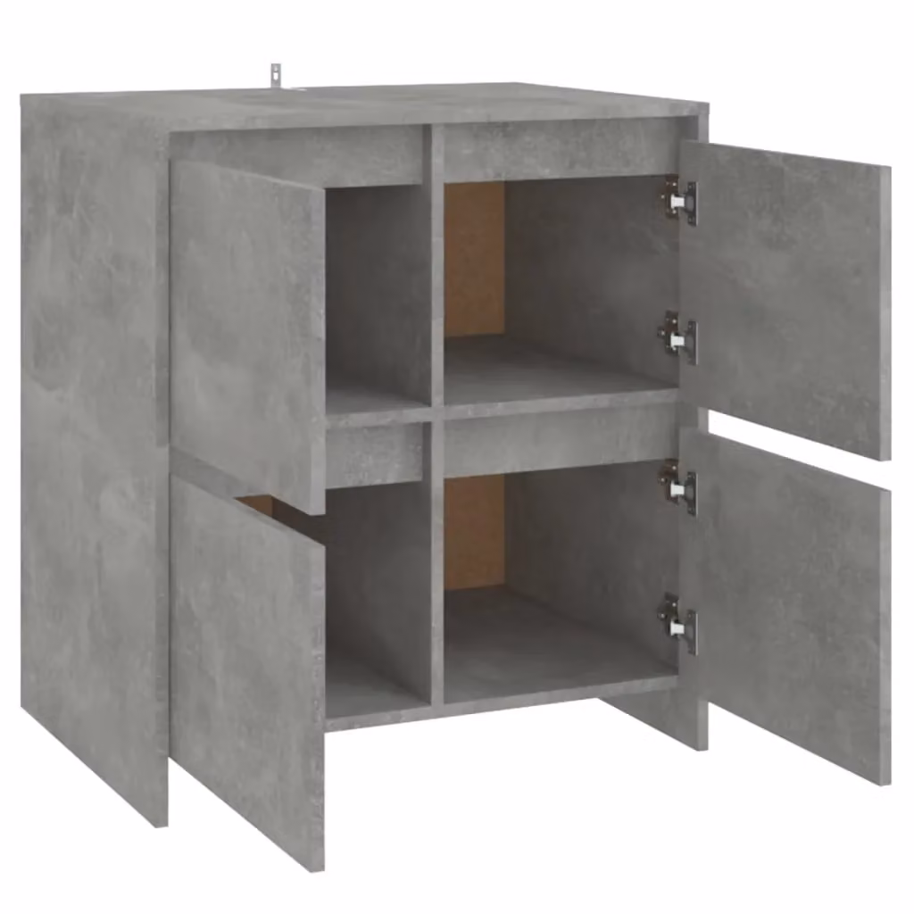 Berkfield Home Set of 2 Concrete Grey Sideboards in Engineered Wood, W/D/H: 70 x 41 x 75 cm – 4