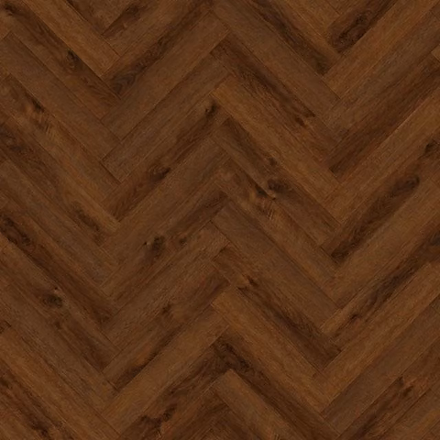 AlvHer Wood Effect Herringbone Luxury Vinyl Tile Glue Down LVT, 2.5mm, Brown and Grey – 1