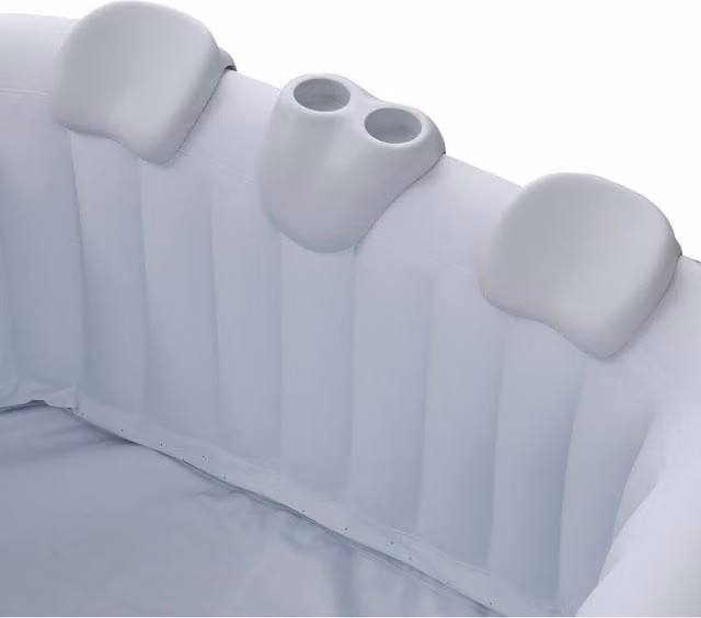 AREBOS Comfort Set White Neck Cushions and Drink Holder for Whirlpool Tubs