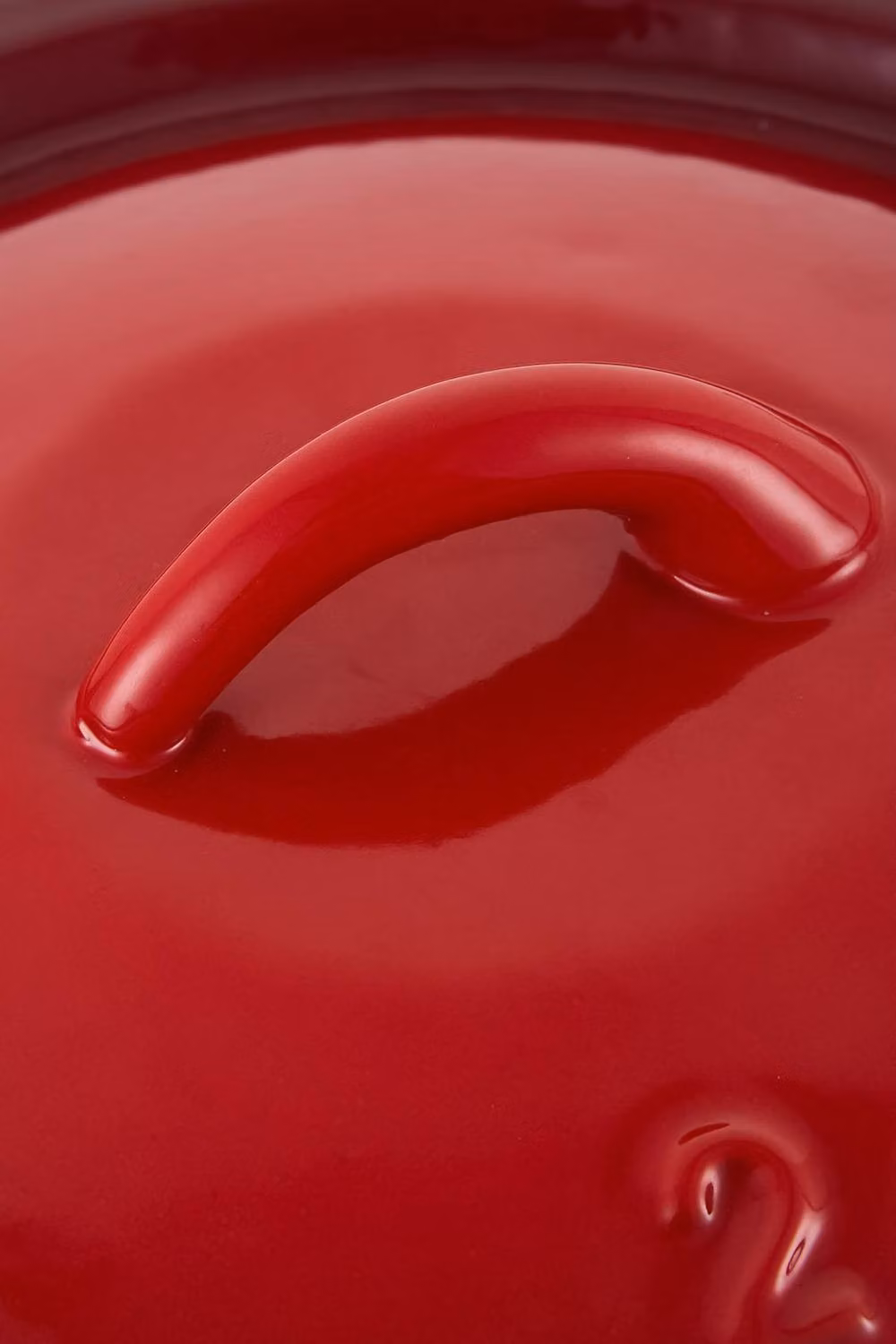 Garden Sanctuary Red Enamelled Cast Iron Cauldron with Lid and Three Legs, 6L – 6