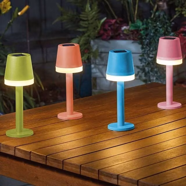 Marco Paul Multicolour Solar Table Lamp for Garden Decor, Height: 20 cm