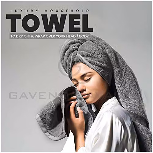 Gaveno Cavailia 10 Piece Egyptian Cotton Towel Set in Silver – 4
