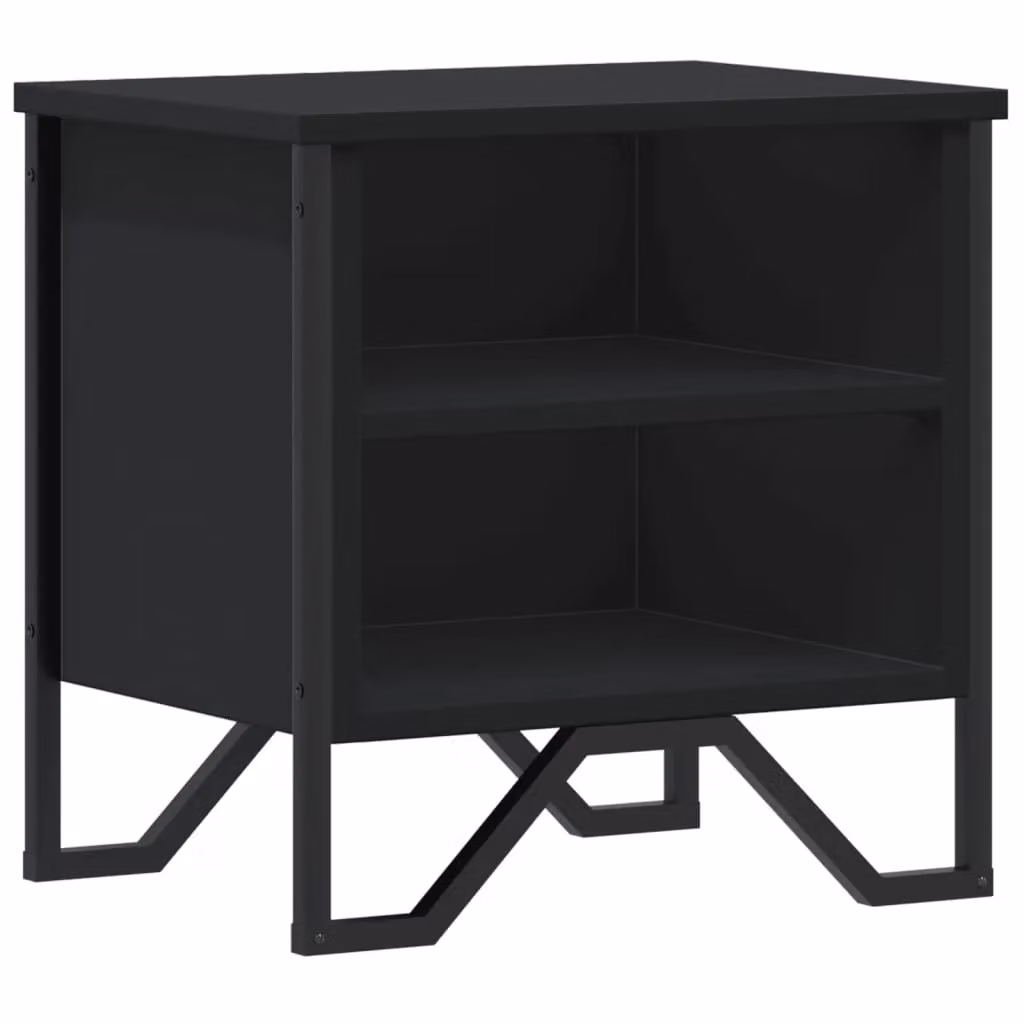 Berkfield Home Black Bedside Cabinet in Engineered Wood W/D/H: 40 x 30 x 40 cm – 2