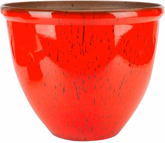 VFM e-Store Red Plastic Garden Planter Tub, W: 33.2 cm, D: 39.5 cm, H: 40.0 cm – 3