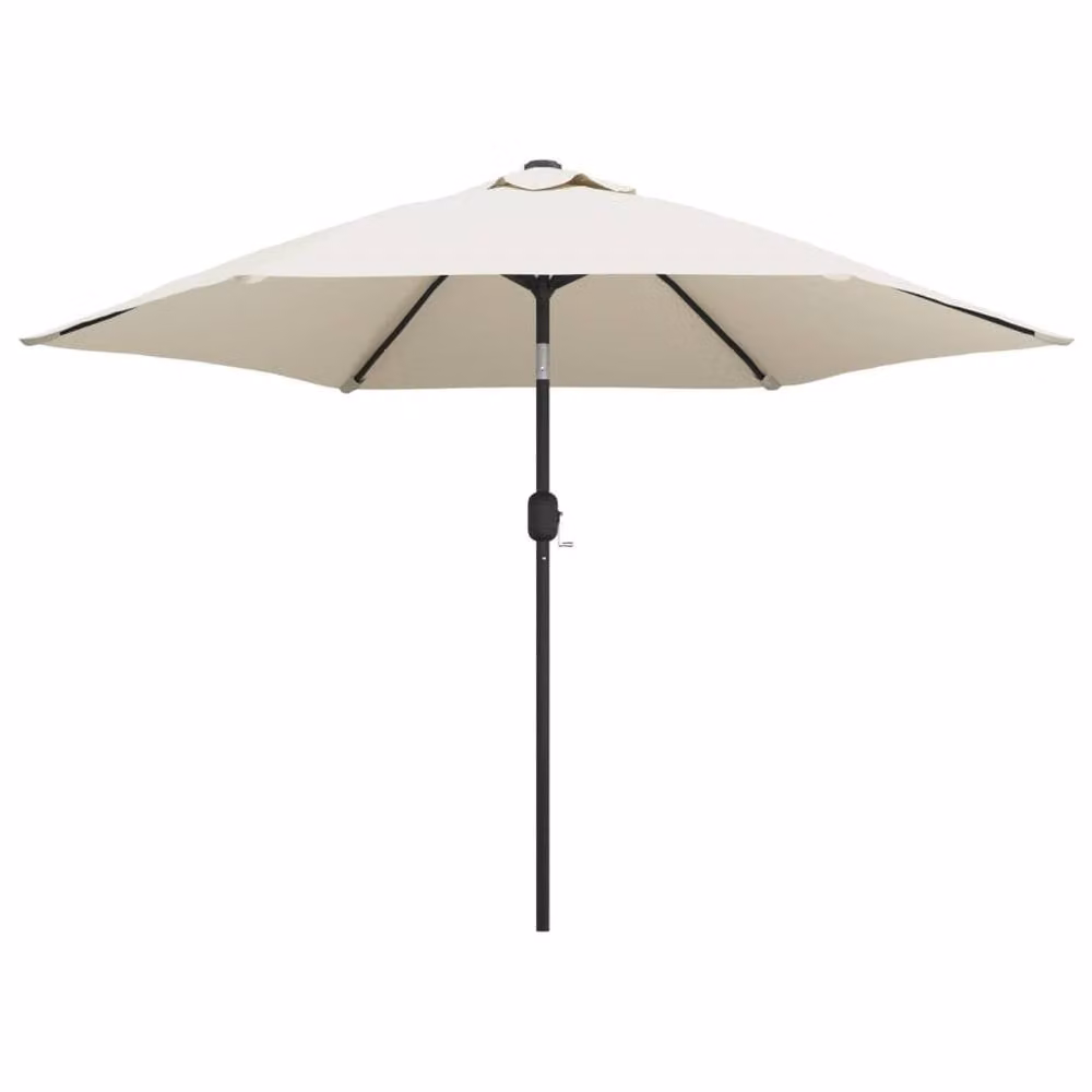 Berkfield Home Sand White Polyester Parasol with 3m Steel Central Pole – 2