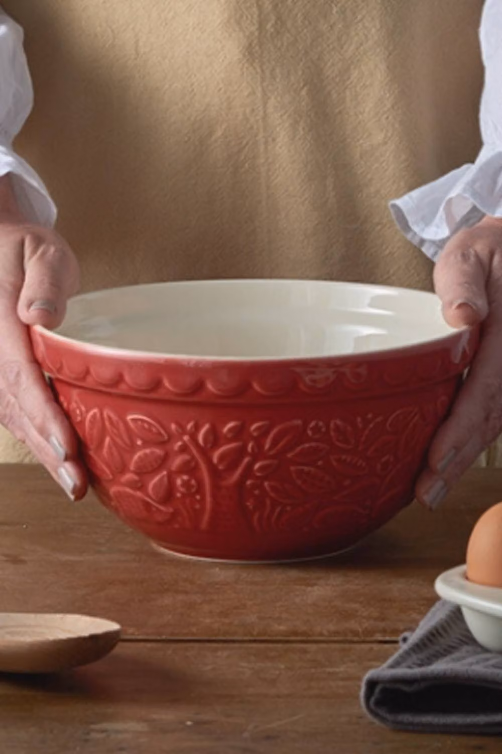 Mason Cash In The Forest Hedgehog S30 Ceramic Mixing Bowl, Red, Diameter: 21 cm – 2