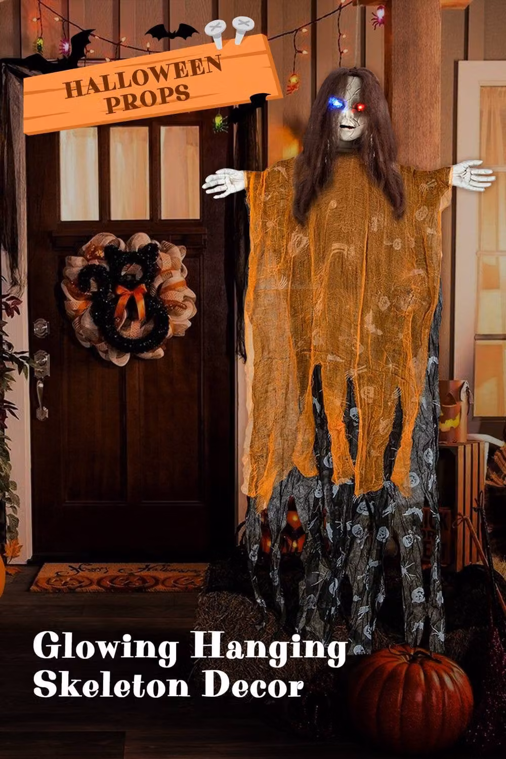 Garden Sanctuary Multicolour Hanging Ghost Textile Halloween Decoration – 2