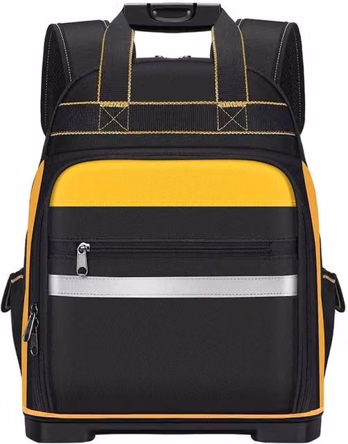 PAWNORA Large Capacity Tool Backpack with Moulded Base, Black, W/D/H: 43.0 x 35.0 x 20.5 cm