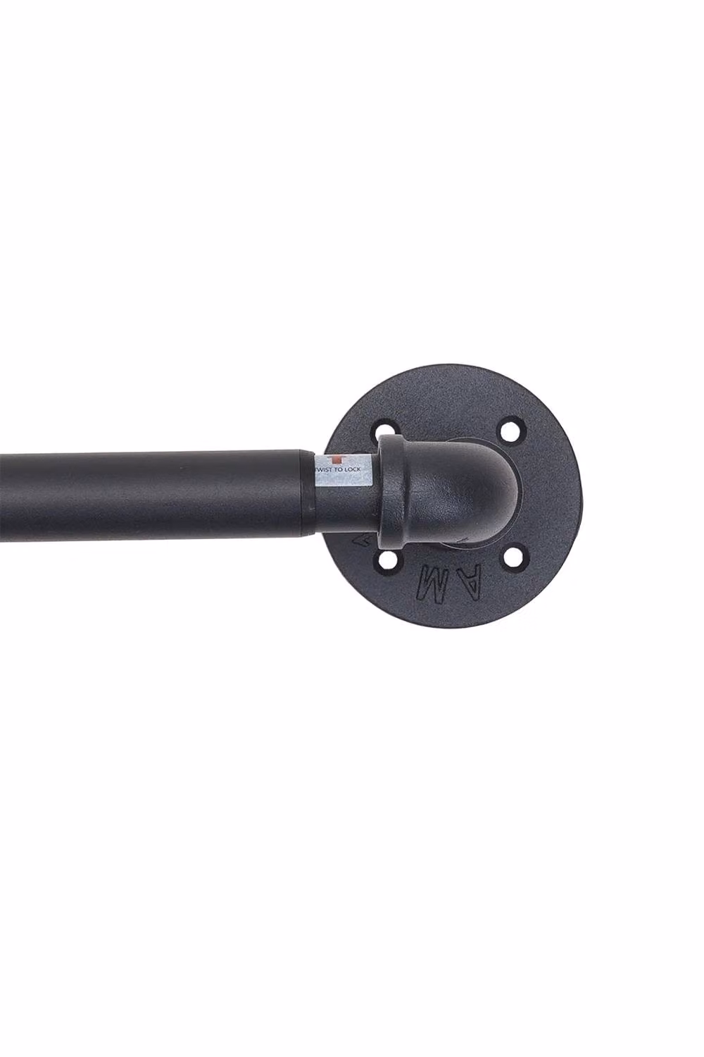 Living and Home Black Metal Telescopic Curtain Rod with Brackets, Length: 180 cm – 5