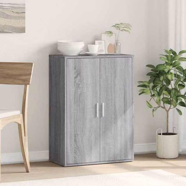 Berkfield Home Grey Sonoma Sideboard in Engineered Wood W/D/H: 60 x 31 x 84 cm