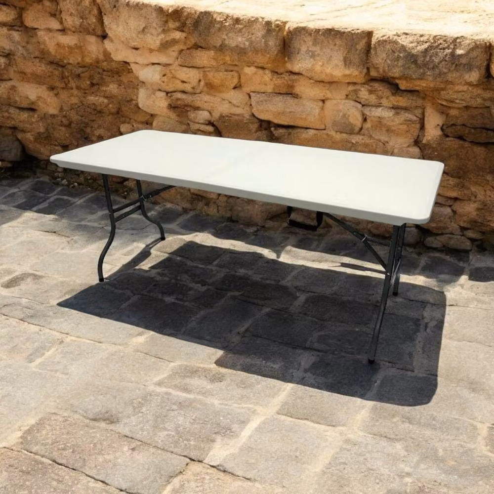 Kelvenix White Plastic and Metal Folding Blowmold Camping Table – 3