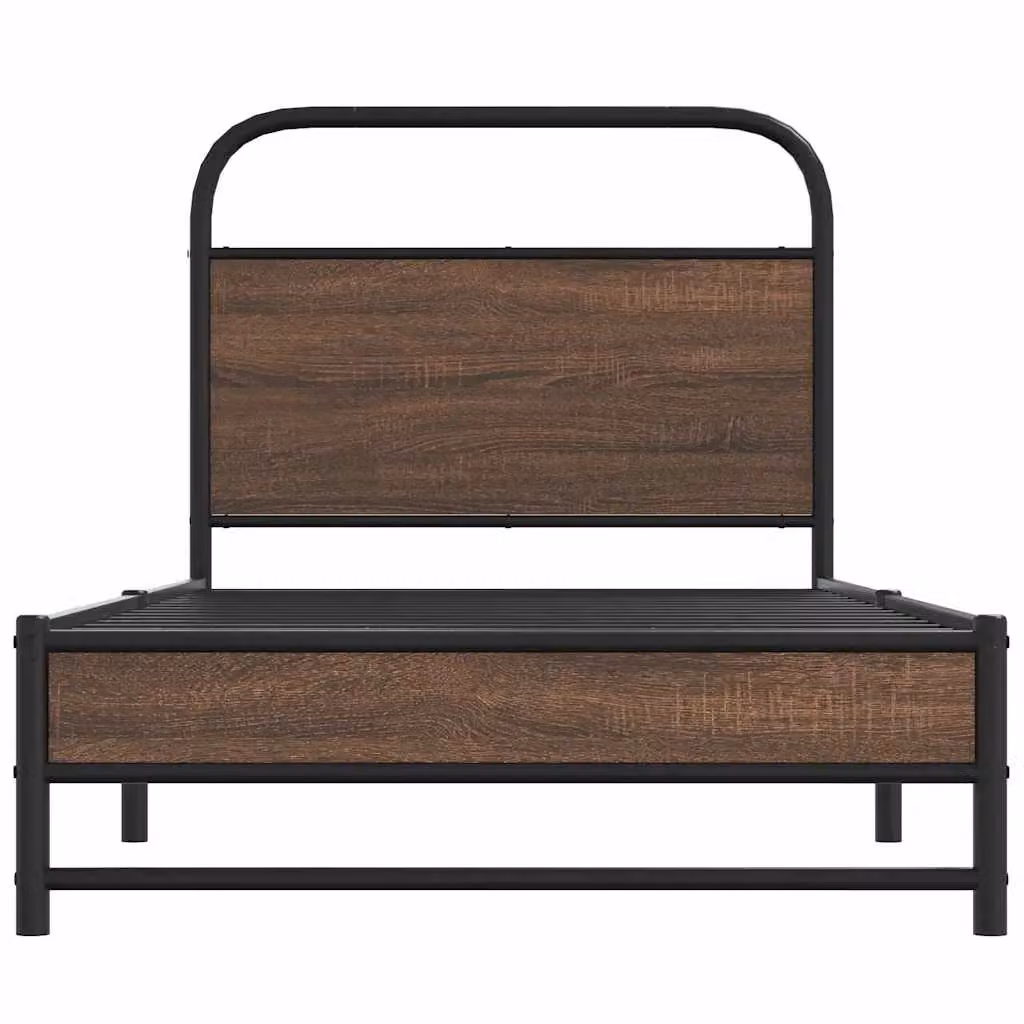 Berkfield Home Classic Bed Frame in Brown Oak, W/D/H: 90 x 200 cm – 3