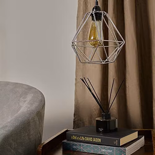 MiniSun Retro Style Chrome Basket Pendant Ceiling Light Shade, Shade Width: 23.5 cm – 3