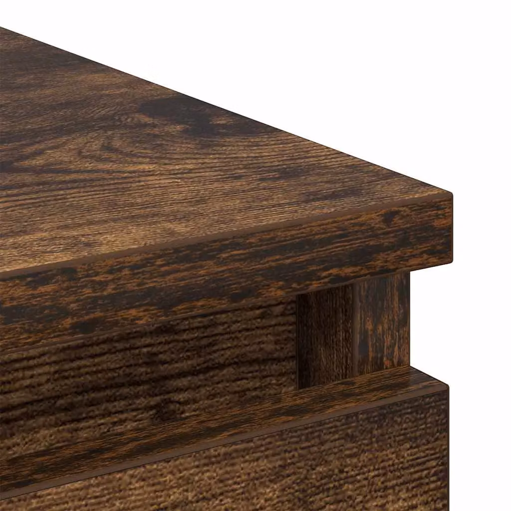 Berkfield Home Smoked Oak Sideboard in Brown, W/D/H: 37.5 x 35 x 76 cm – 3