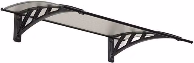 Palram Patio Cover Neo Door Awning Canopy 1180 Twinwall in Grey, L119 x W76 x H25 cm