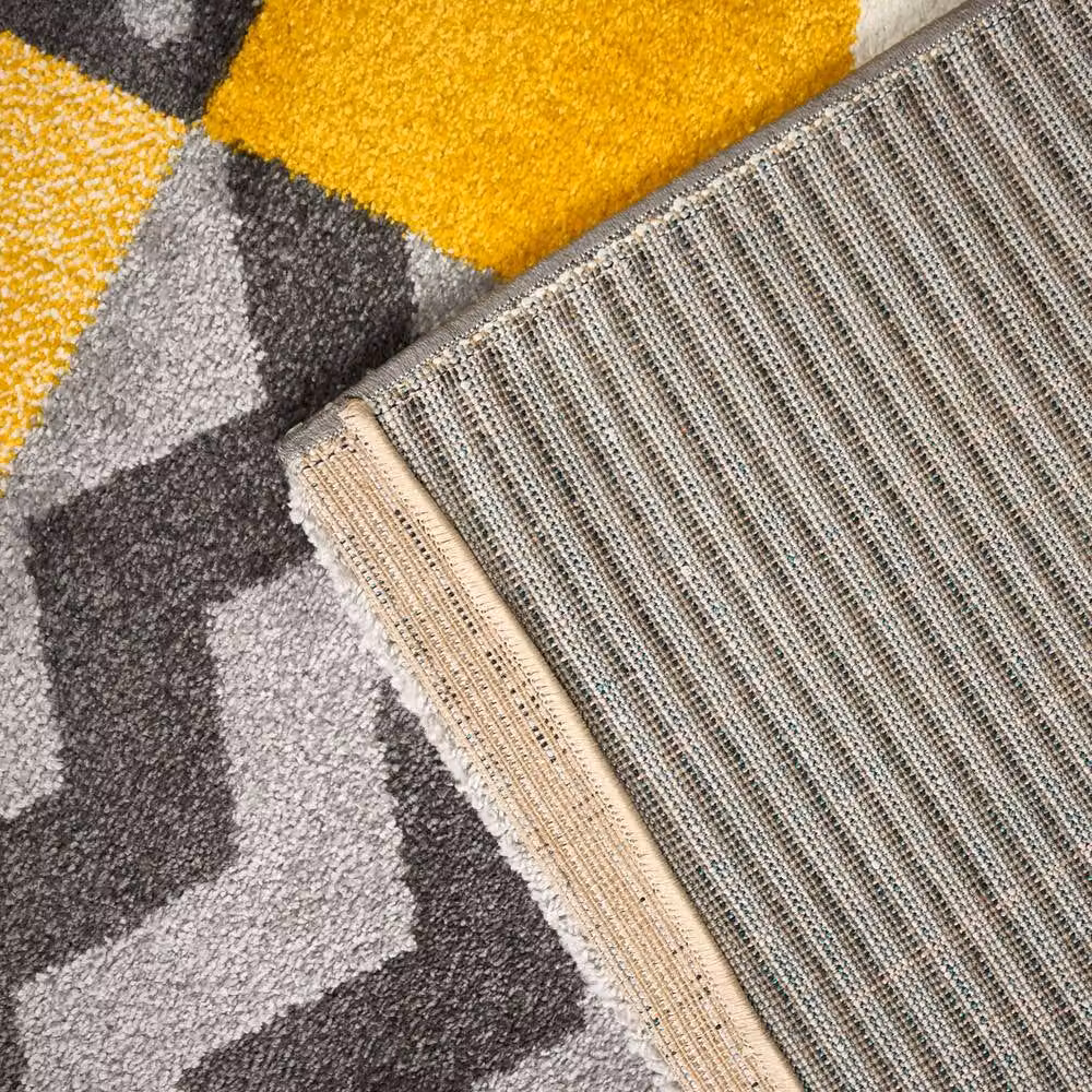 Bravich LTD Yellow Checked Kids Rug, W: 120 cm, L: 170 cm – 4