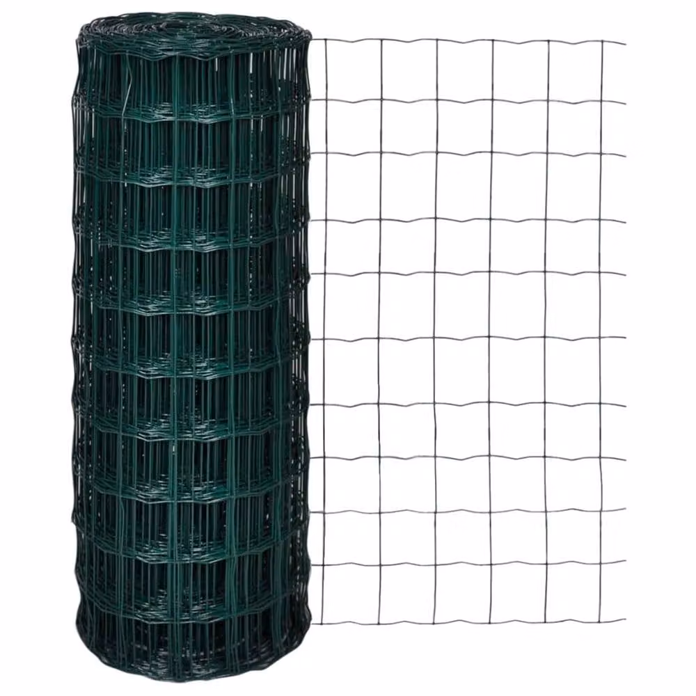 Berkfield Home Euro Fence Green PVC-Coated Steel Fencing 25 x 1.0 m – 2
