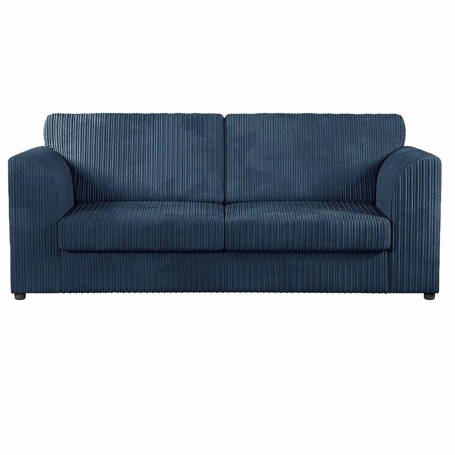 Furnishings For Less UK Luxor Jumbo Cord 3 + 2 Fabric Sofa Suite Fullback in Navy Blue – 2