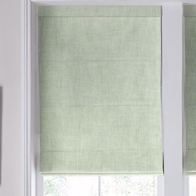 Laura Ashley Easton Made to Measure Blackout Roman Blind in Green