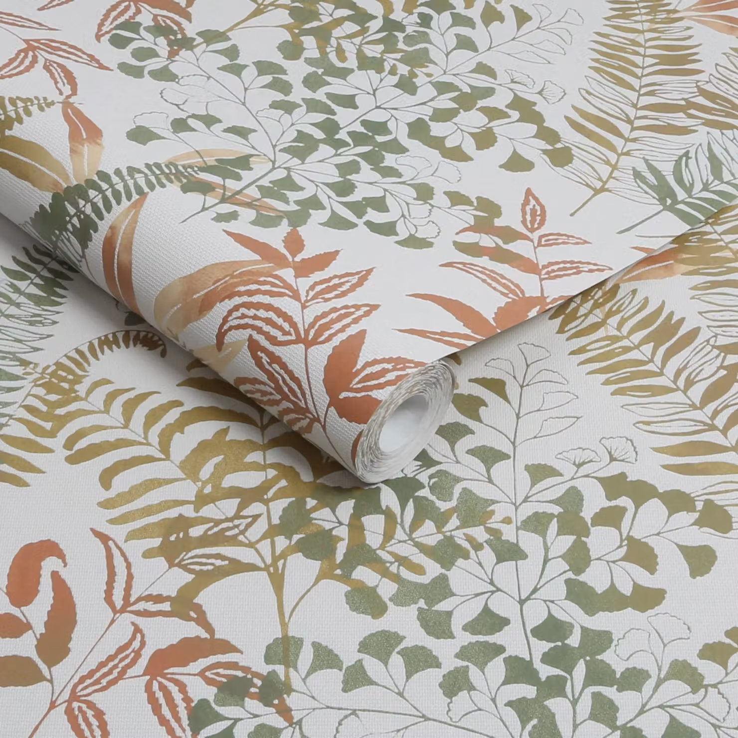Graham & Brown Superfresco Easy Temptation Botanical Floral Wallpaper in Multicolour Orange and Blue, Width: 52 cm – 2