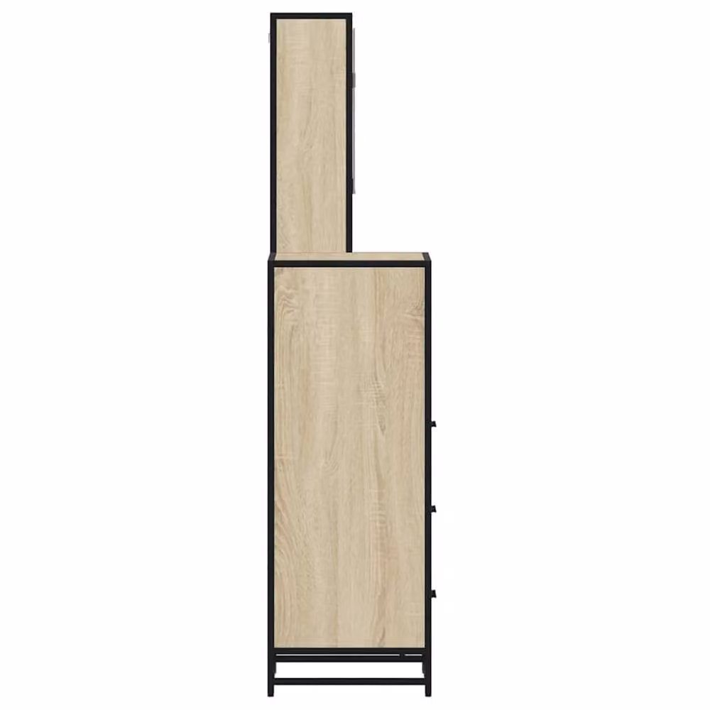 Berkfield Home 3 Piece Industrial Bathroom Furniture Set in Sonoma Oak and Sand – 3