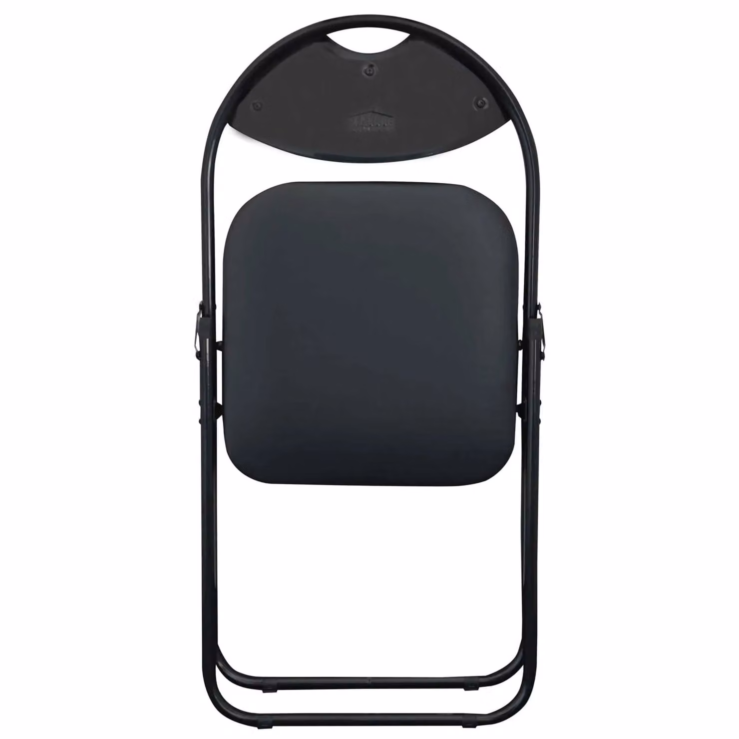 Harbour Housewares Pack of 4 Black Padded Folding Chairs with Metal Frame and Synthetic Leather Upholstery – 3
