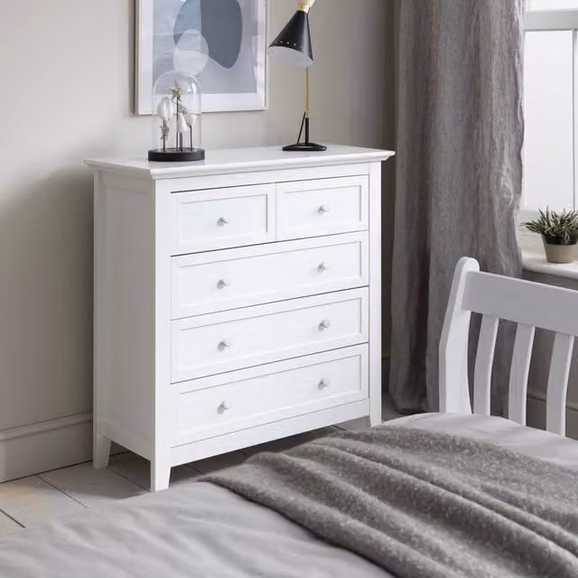 Nöa and Nani Torsby 2+3 Drawer Chest of Drawers in White – 1