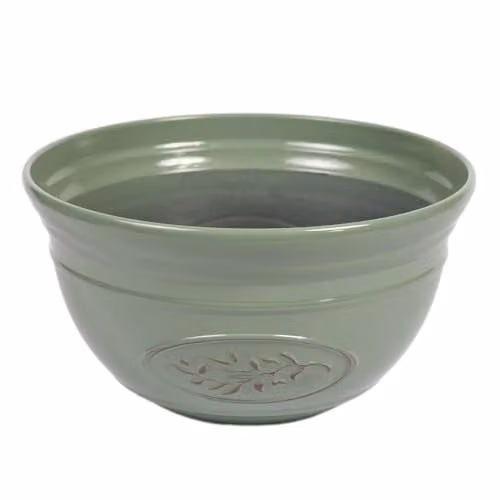 YouGarden Green Plastic Olive Planter Bowls, Set of 2, Diameter: 30 cm