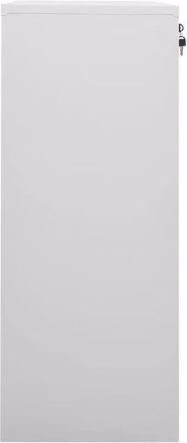 Berkfield Home Office Steel Cabinet in Matt Grey, W/D/H: 90 x 40 x 102 cm