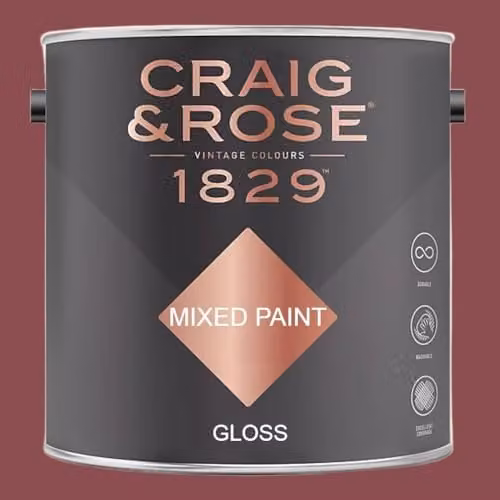 Craig & Rose 1829 Paint Stop Gloss Medici Crimson Red 2.5 l