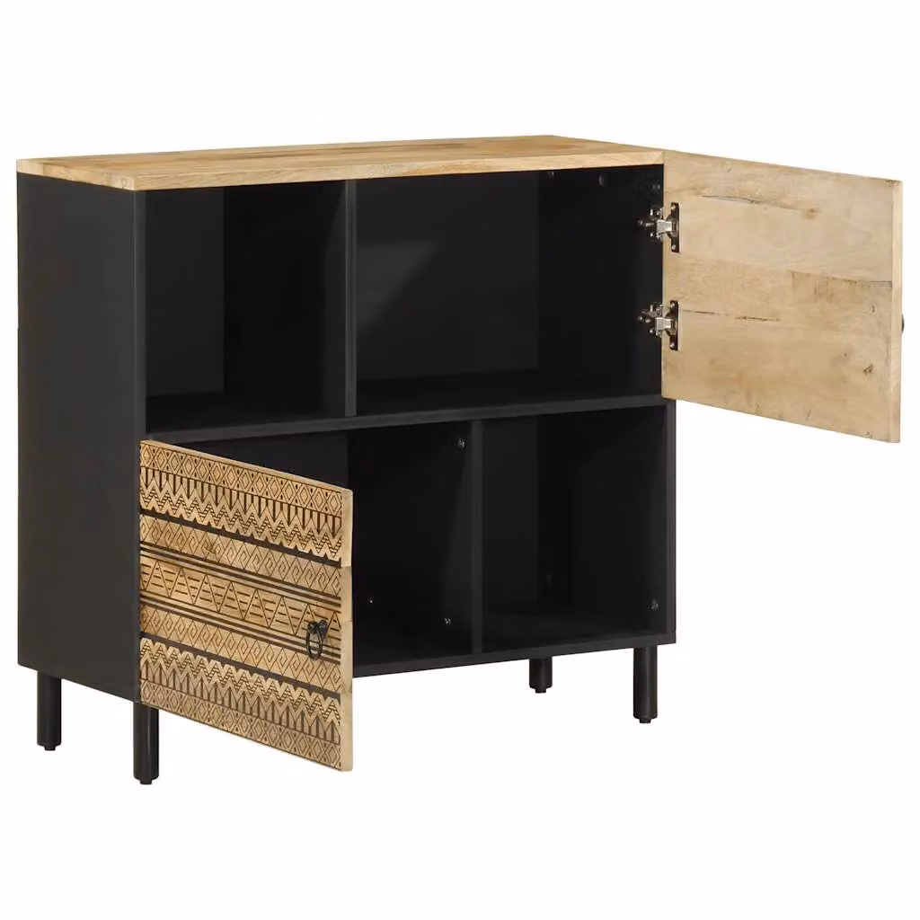 Berkfield Home Industrial Mango Wood Sideboard in Brown, W/D/H: 80 x 33.5 x 75 cm – 2
